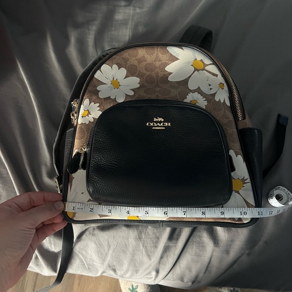 Coach Brown and Black Floral Patterned Bag - Picture 6 of 8